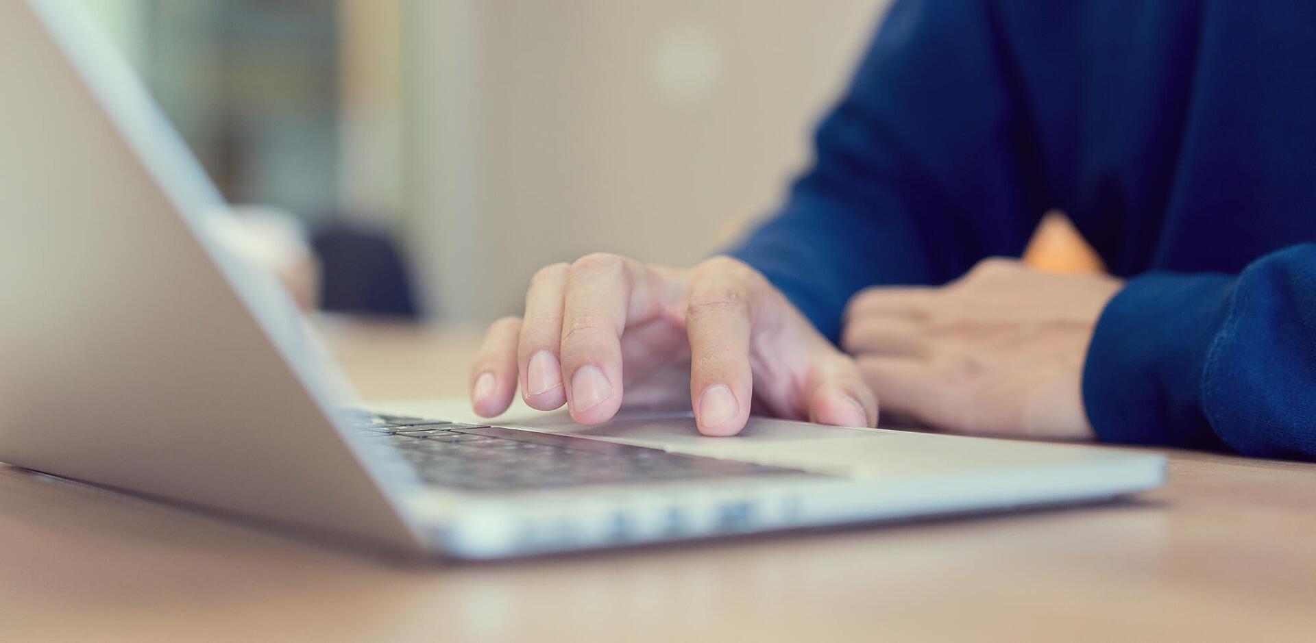 Person using laptop